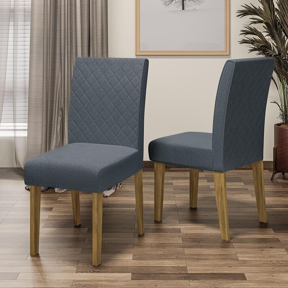 Conjunto Com 2 Cadeiras De Jantar Multimóveis Cr50039 Grafite Grafite - 2