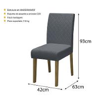 Conjunto Com 2 Cadeiras De Jantar Multimóveis Cr50039 Grafite Grafite - 4