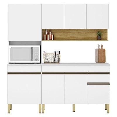 Cozinha Modulada Line Composição 3 Supremo Freijó - Kits Paraná
