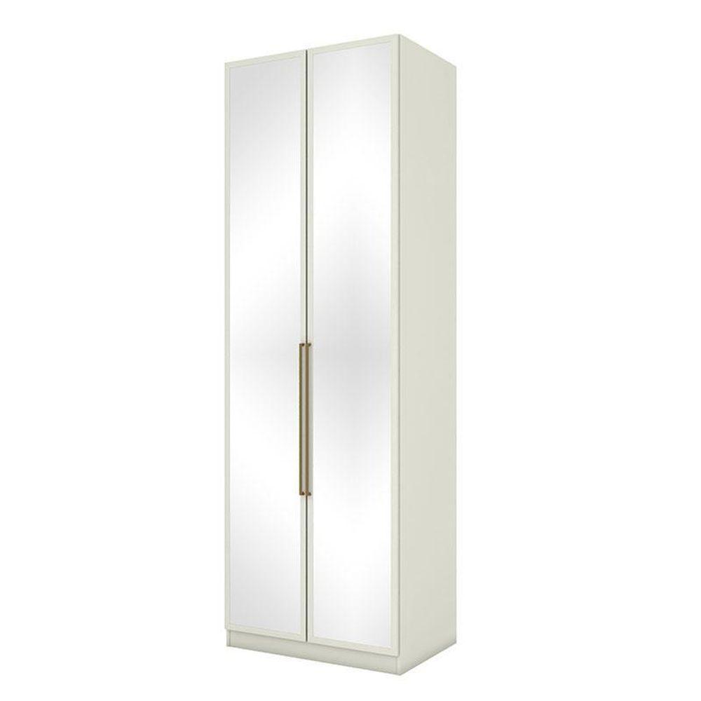 Armário 2 Portas Com Espelhos Seletto Areia - Henn - 1