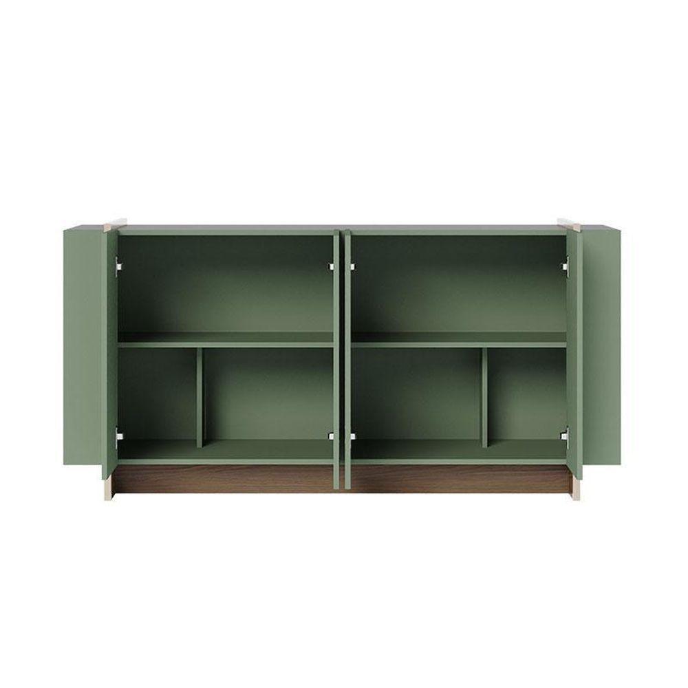 Cristaleira Jurerê Com Aparador Para Sala Buffet Copacabana Hortelã Amêndoa – Colibri - 5