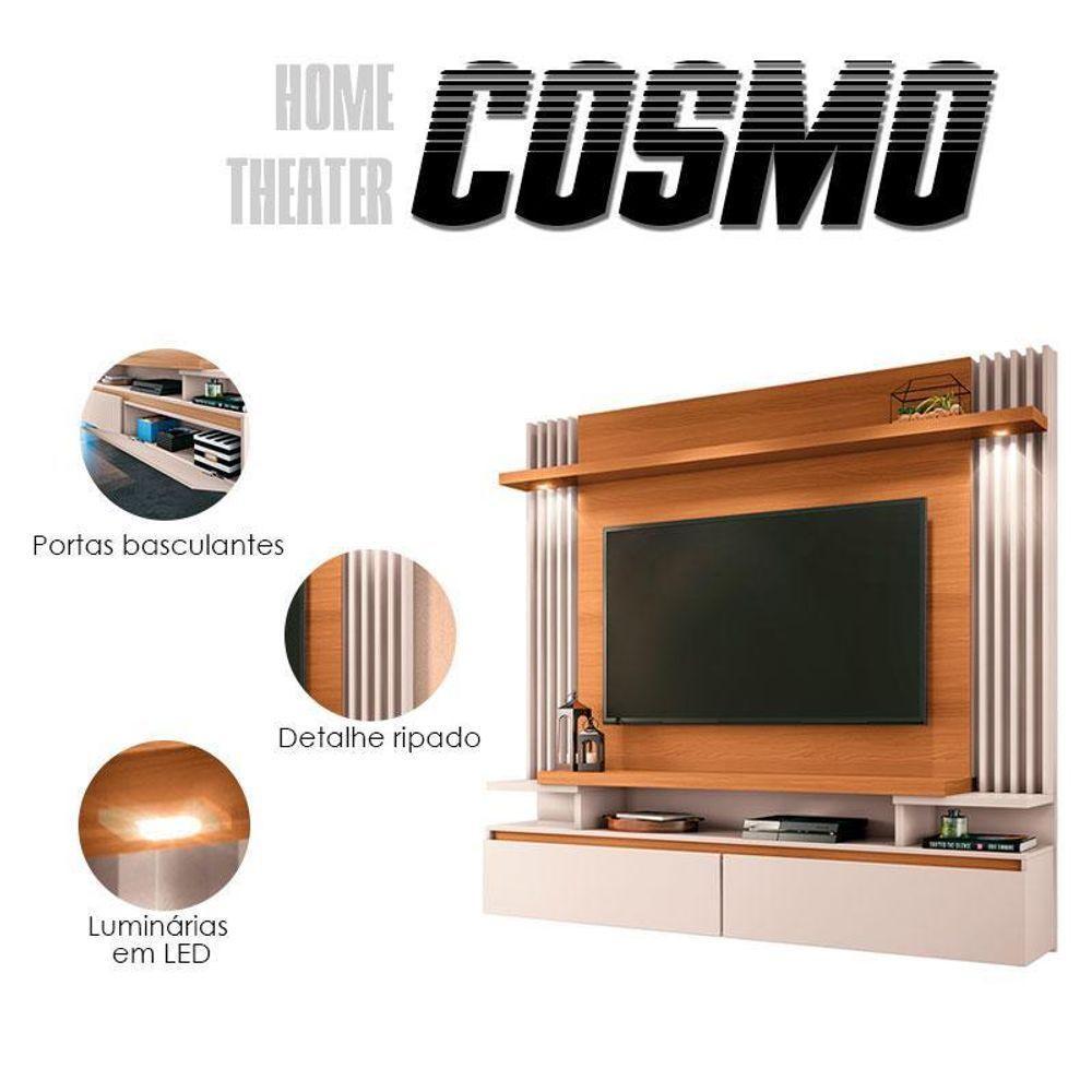Painel Para Tv Home Suspenso Ambiente Cosmo Cinamomo Off White – Hb Móveis - 6