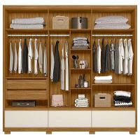 Guarda Roupa Casal Ambiente Amazonas 6 Portas Freijó Off White Com Espelho - Moval - 3