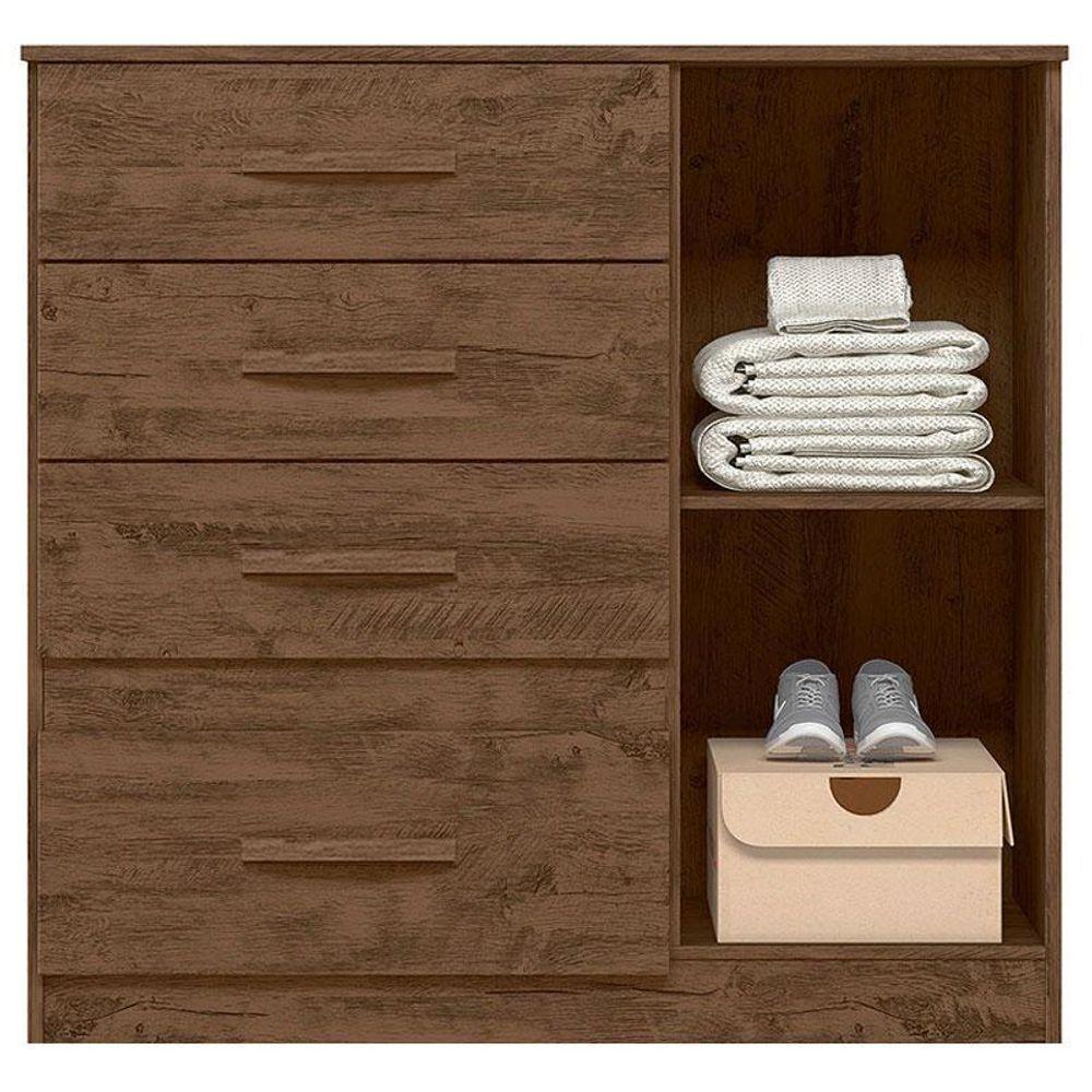 Cômoda Sapateira Vênus Castanho Wood Flex - Moval - 6