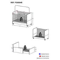 Berço Americano 3 Em 1 Com Rodízios Para Colchão 70 X 130 Cm Multimóveis Pimpolho Branco - 2