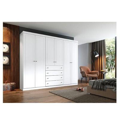Guarda Roupa Casal Nova York 6 Portas 4 Gavetas Branco HP MDF-MDP Henn