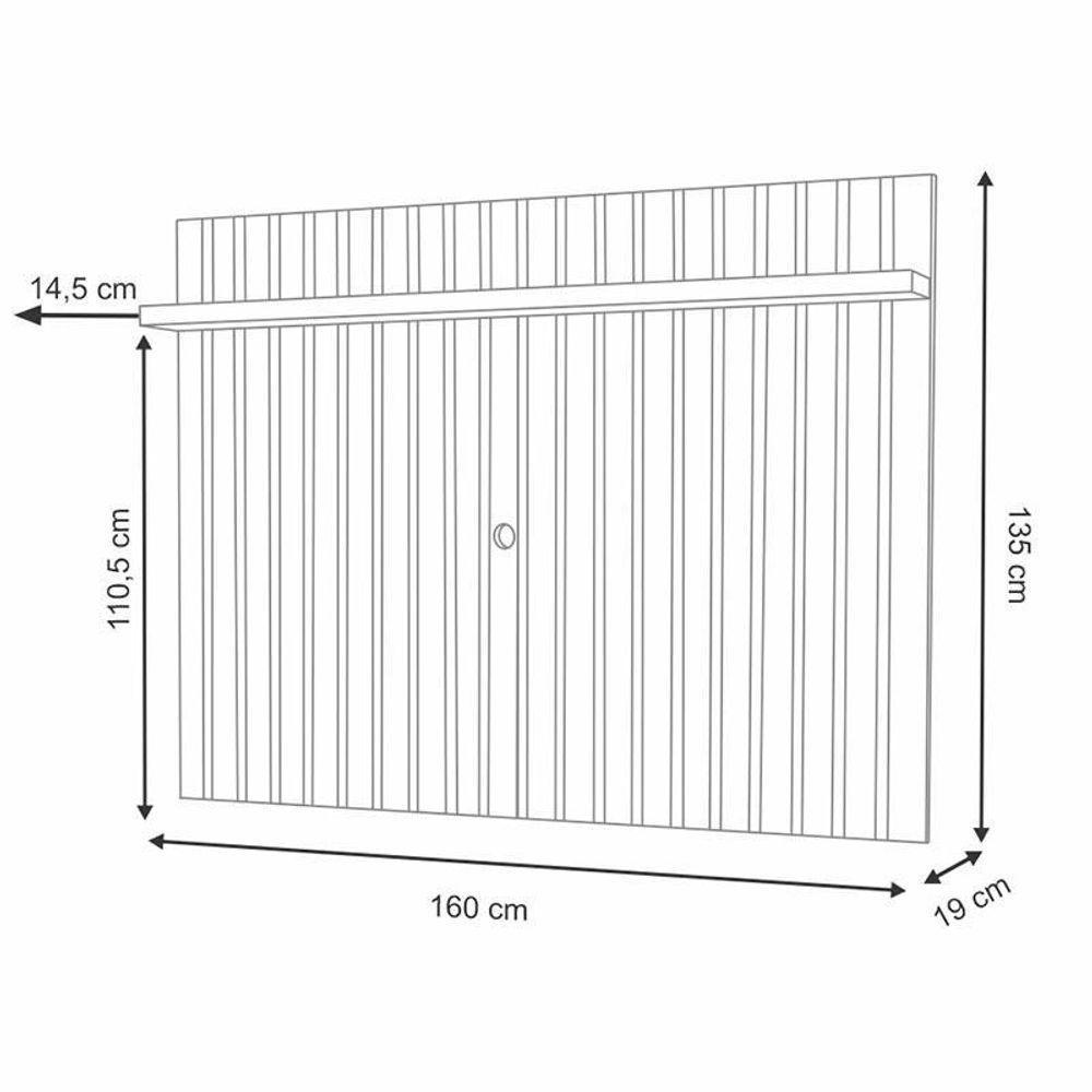 Painel Para Tv Ambiente Link 1.6 Cinamomo – Hb Móveis - 4