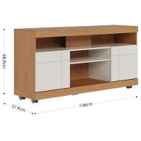 Rack Bancada Ambiente Yara Freijó Off White – Colibri - 3