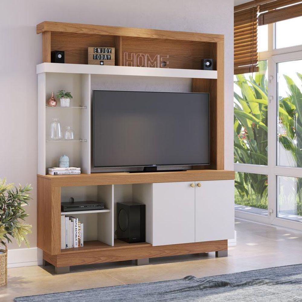 Estante Home Theater Ambiente Valença Freijó Off White – Colibri - 1