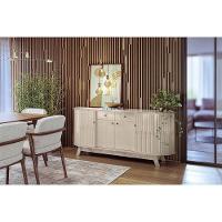 Aparador Para Sala Buffet Mônaco Calacata Off White – Madetec - 5