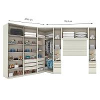 Quarto Modulado Casal Ambiente 6 Seletto 6 Peças Areia Jequitibá - Henn - 2