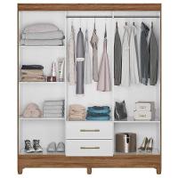 Guarda Roupa Casal Panamá 6 Portas Naturale Branco - Moval - 3