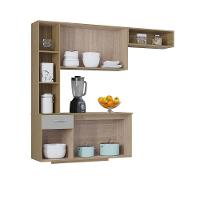 Cozinha Suspensa Com Balcão Mel 163 Cm Damasco Ripado Off White– Poquema - 7