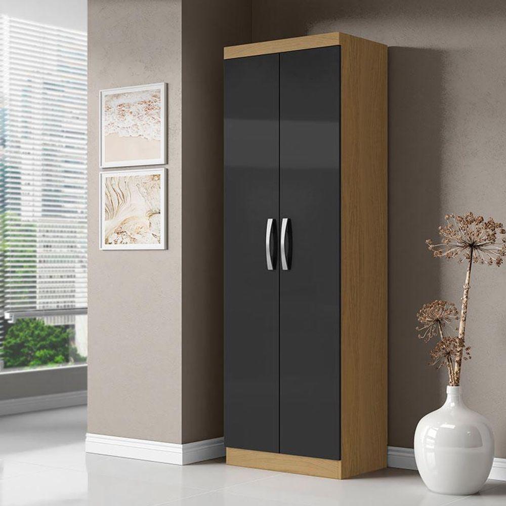 Armário Multiuso 2 Portas New 2000192 Atacama Grafite - Aramóveis - 4