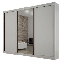 Guarda Roupa 6 Gavetas San Marino Premium Com Espelho Branco – Leifer Móveis - 1