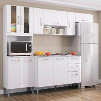 Cozinha Com Balcão De Pia Lavínia Branco - Poquema - 2