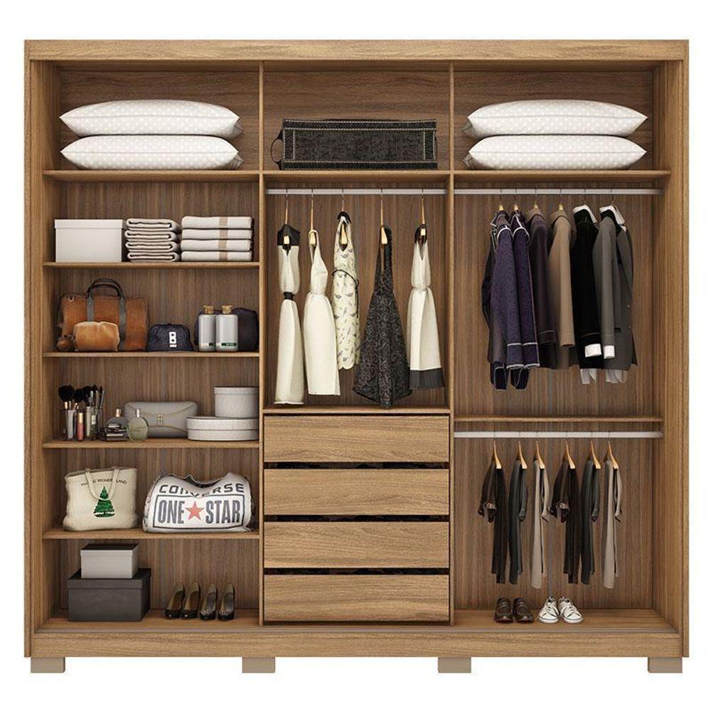 Guarda Roupa Casal Ambiente Dalila 32415pe Amendola Off White Flex Com Pés - Demóbile - 4