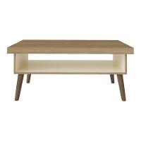 Mesa De Centro Retrô 91Cm Com Nicho Multimóveis Cr45149 Carvalho/Off White Carvalho/Off White - 2