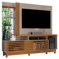 Estante Home Theater Frizz Plus Com Rodízios Fendi Naturale - Madetec - 1