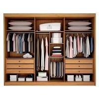 Guarda Roupa Casal 3 Portas Com Espelho São Paulo Gold Cinamomo Off White – Leifer Móveis - 2