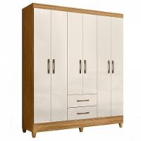 Guarda Roupa Casal Panamá E Cômoda Lisboa Freijó Off White- Moval - 2