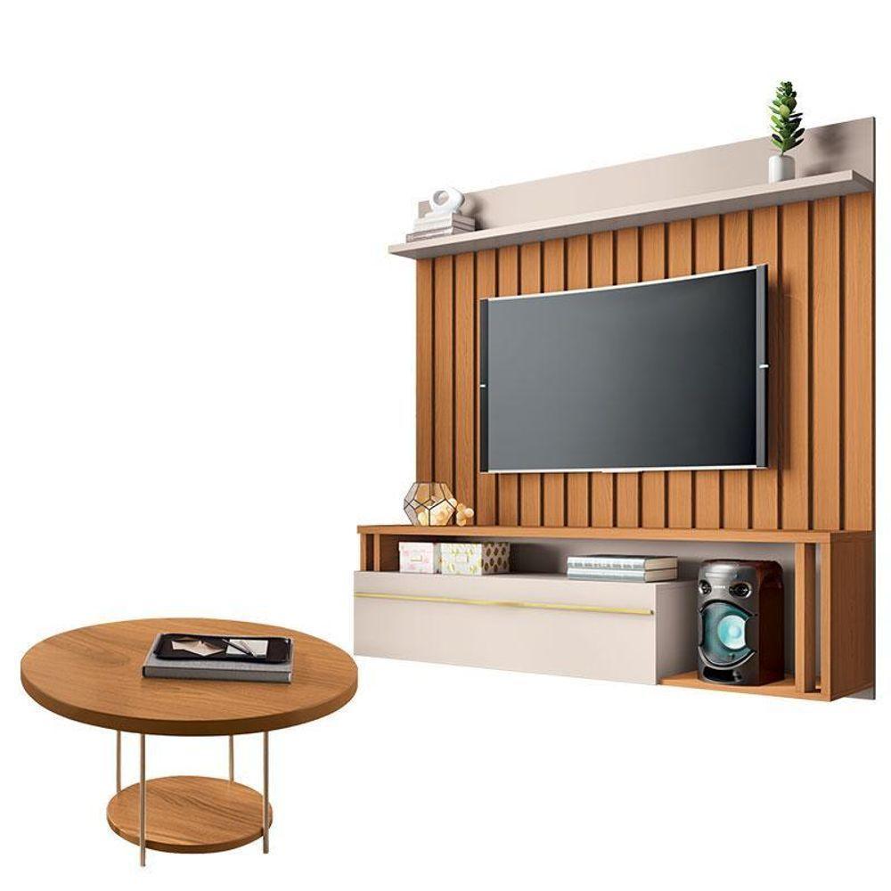 Home Suspenso Self Com Mesa De Centro Sky Cinamomo Off White - Hb Móveis - 1