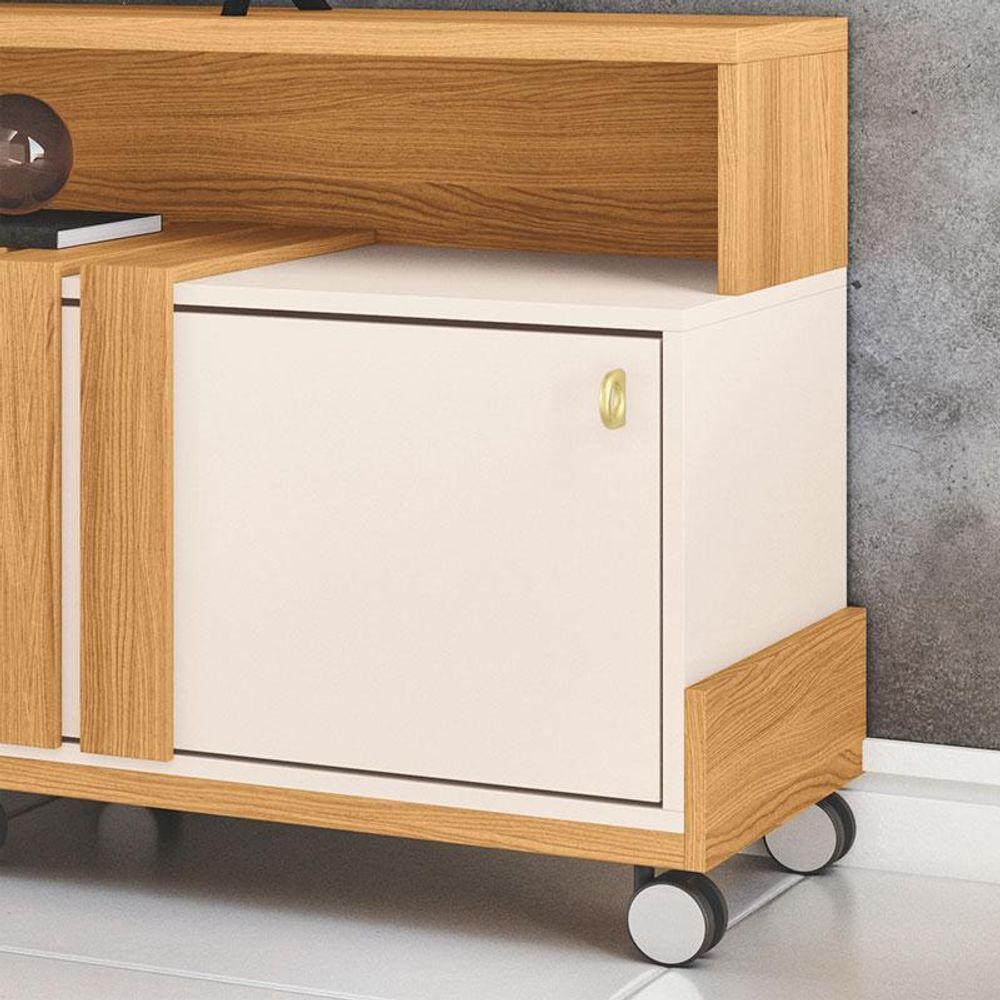 Rack Bancada Para Sala Graci 1.8 Cinamomo Off White – Hb Móveis - 3