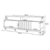 Rack Bancada Para Sala Graci 1.8 Cinamomo Off White – Hb Móveis - 5