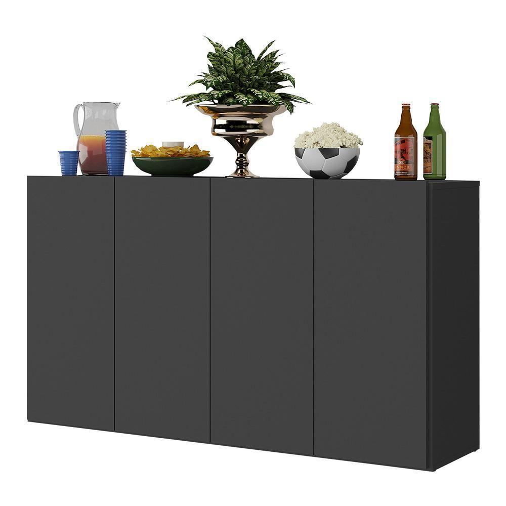 Aparador Buffet 4 Portas Alemanha Br3555 Preto - 6