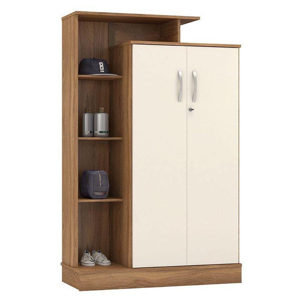 Armário Multiuso 2 Portas Com Chave Ambiente Elite Amêndola Touch Off White – Demóbile - 2