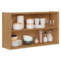 Armário Aéreo 2 Portas 120 Cm Paola 2003702 Carvalho Dakar Grafite - Aramóveis - 2