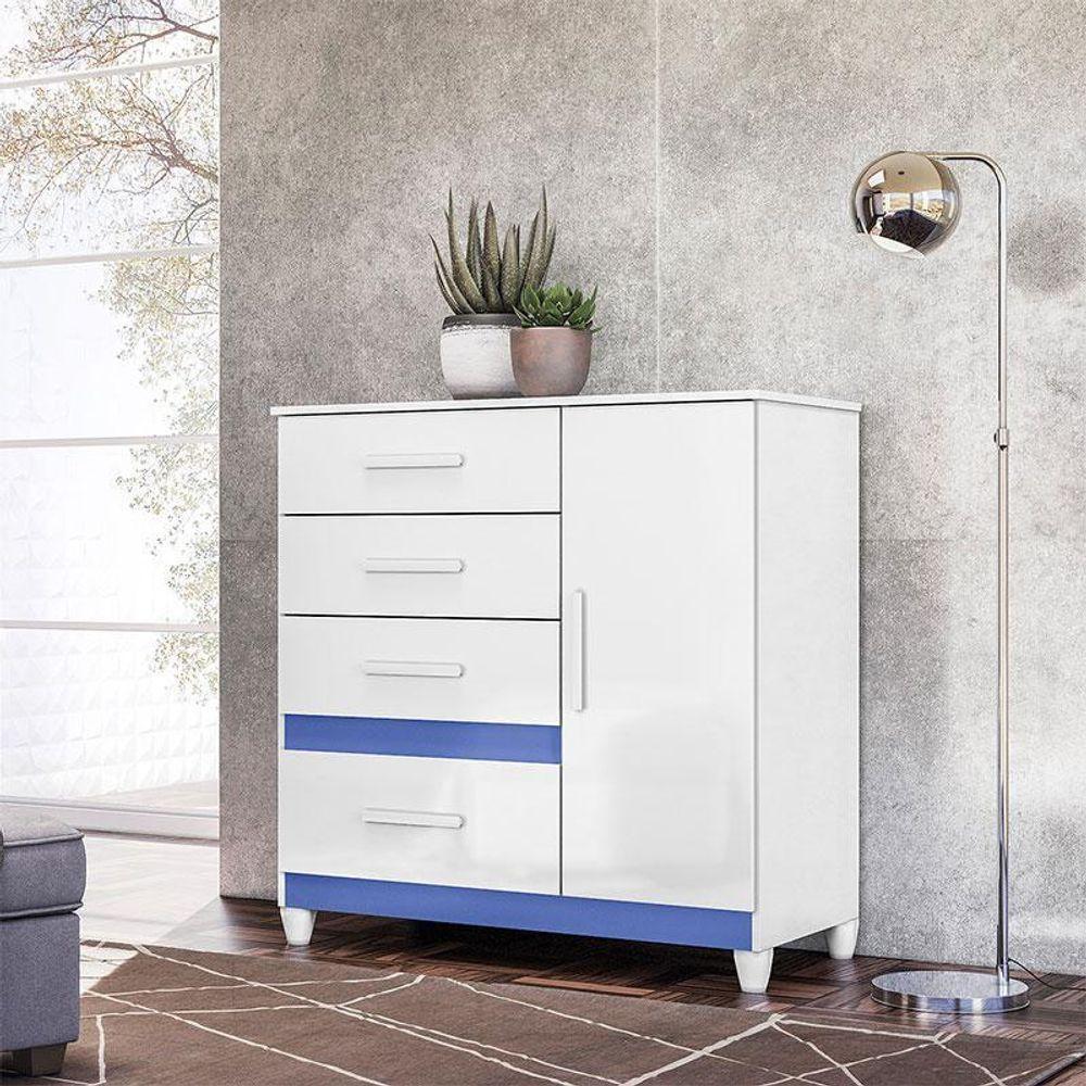 Cômoda Sapateira Infantil Ambiente Vênus Branco Flex Com Pés - Moval - 8