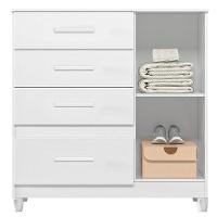 Cômoda Sapateira Infantil Ambiente Vênus Branco Flex Com Pés - Moval - 5