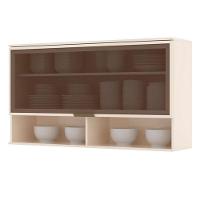 Armário Aéreo 1 Porta Basculante De Vidro 120 Cm Connect Off White – Henn - 1