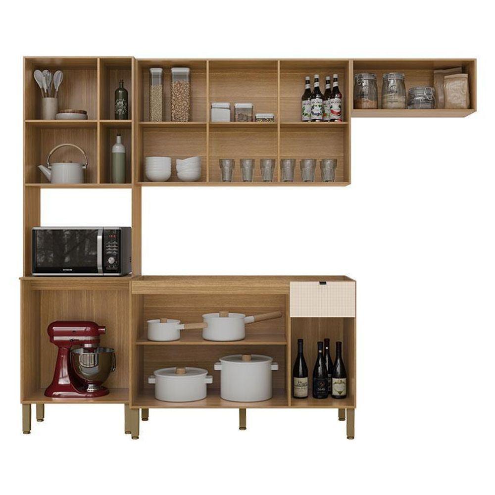 Cozinha Compacta Vert Plus Com Balcão Para Pia Freijó Soft - Kits Paraná - 3