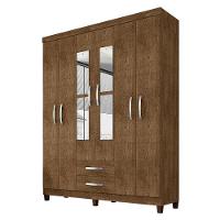 Guarda Roupa Casal Modena Com Espelho 6 Portas E Multiuso Recife Malbec – Incorplac - 2