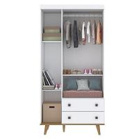 Berço Ligia E Guarda Roupa Fernanda 3 Portas Branco Bétula Com Colchão Ortobom – Carolina Baby - 7