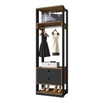 Guarda Roupa Modulado Titan Com Gavetas Preto Freijó - Móveis Leão - 1