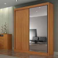 Guarda Roupa 2 Portas Com Espelho São Paulo Gold Cinamomo – Leifer Móveis - 4