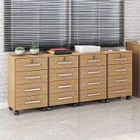 Kit 4 Gaveteiros Para Escritório Gávea Com Chave Freijó Fosco – Móveis Leão - 5