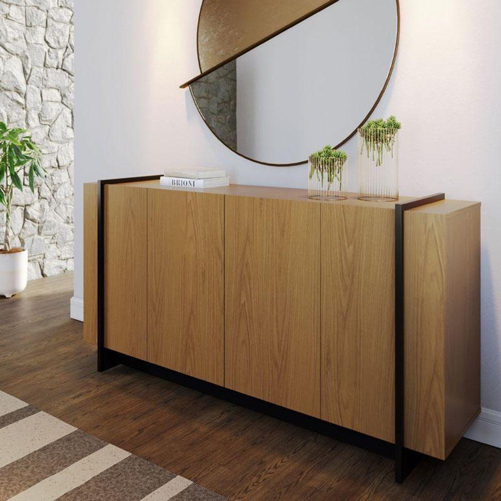 Aparador Para Sala Buffet Copacabana Freijó Preto Acetinado– Colibri - 6