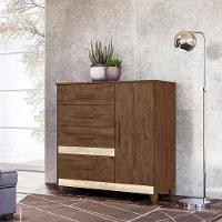 Cômoda Sapateira Vênus Castanho Wood Flex Com Pés - Moval - 7