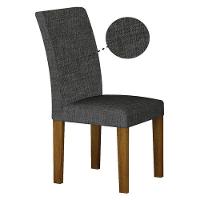 Cadeira Para Mesa De Jantar Napoli Mdf Kit 2 Peças Freijó Linho Chumbo – Leifer Móveis