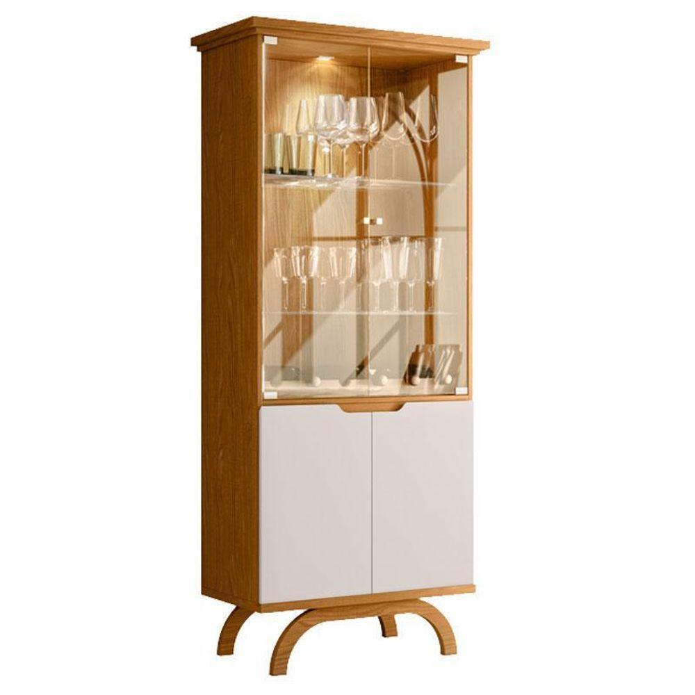 Cristaleira Vicenza Com Aparador Buffet Veneza E Espelho Isadora Ype Off White – New Ceval - 2