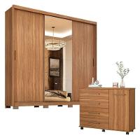 Cômoda Flora E Guarda Roupa Dalila 32211pe Amendola Off White Flex Com Pés - Demóbile - 1