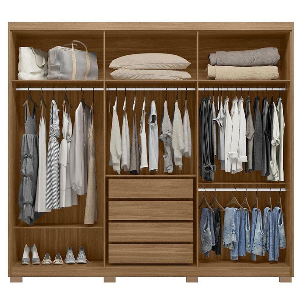 Cômoda London E Guarda Roupa Casal Venice 62480pe Amendola Touch Off White Com Pés - Demóbile - 5