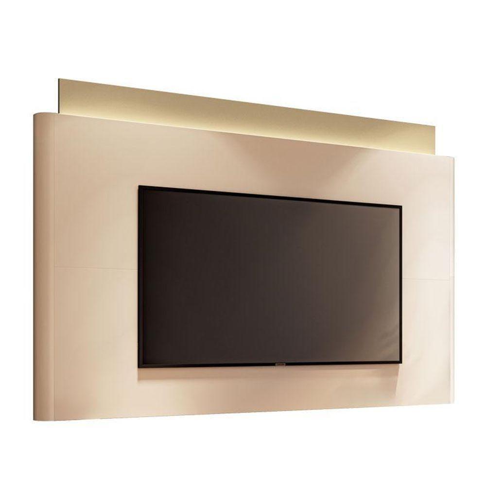 Rack Bancada ária Com Painel Suspenso Nobre Champanhe Off White - Hb Móveis - 4