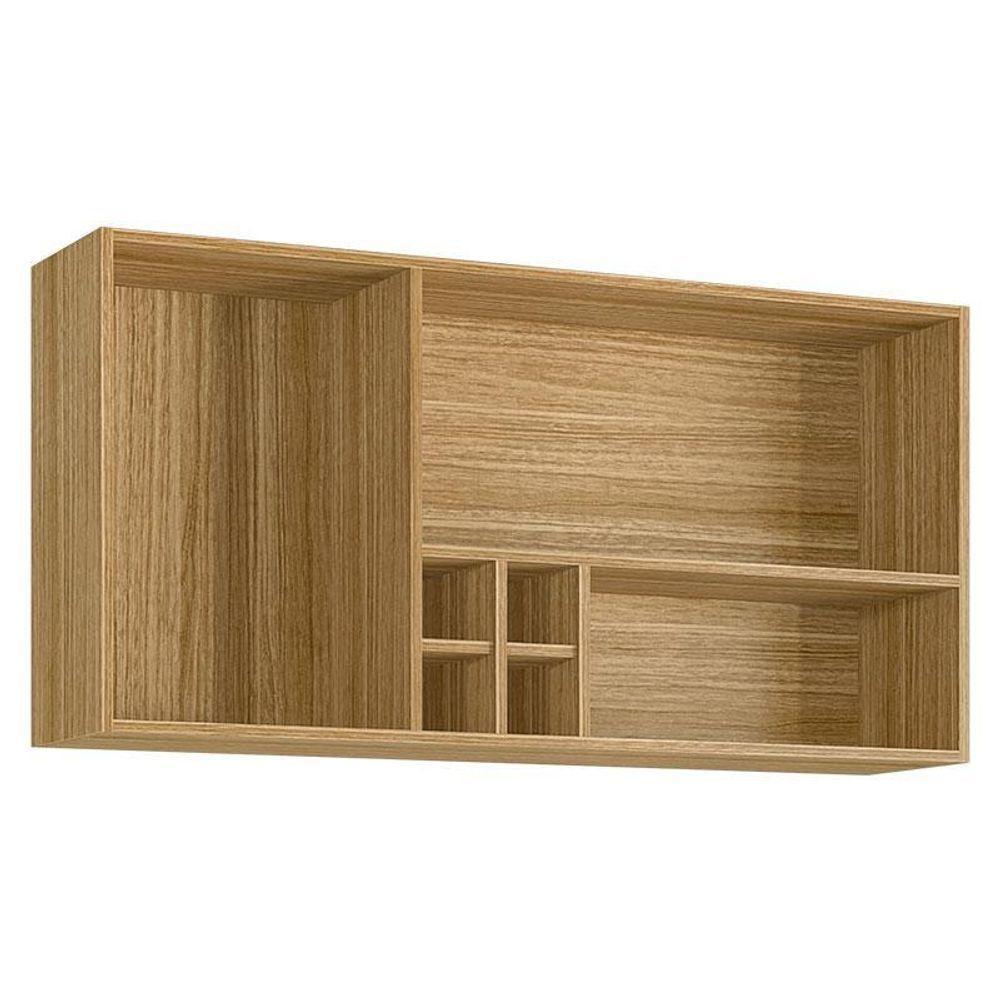 Armário Aéreo Ametista 3 Portas E 4 Garrafas 120 Cm Freijó Supremo - Kits Paraná - 2