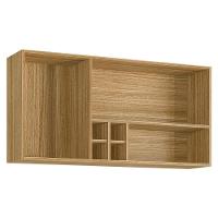 Armário Aéreo Ametista 3 Portas E 4 Garrafas 120 Cm Freijó Supremo - Kits Paraná - 2