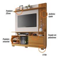 Estante Home Theater Ambiente Artheo Cinamomo Off White - Hb Móveis - 5